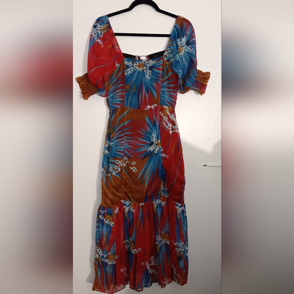 Walter Baker Danielle On/Off the Shoulder Maxi Dress, Color Rio Palm, Si… - Picture 4 of 8